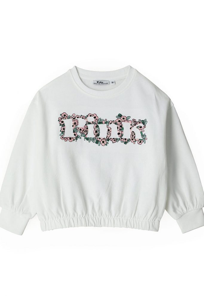 Street chic girl sweatshirt with embroidery