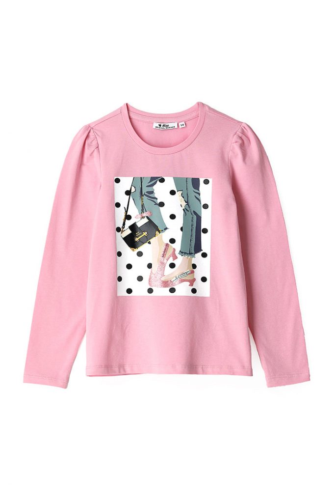 Street Chic Girl T-Shirt With Rhinestones