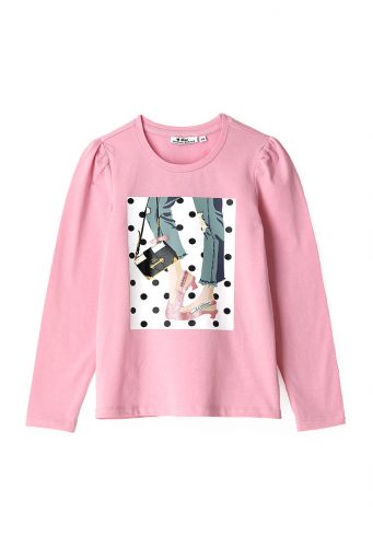 Street Chic Girl T-Shirt With Rhinestones