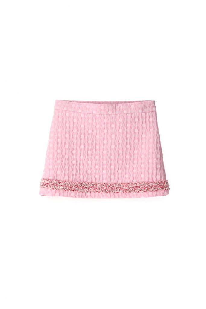 Special Day Girl Mini Skirt With Tweed Effect