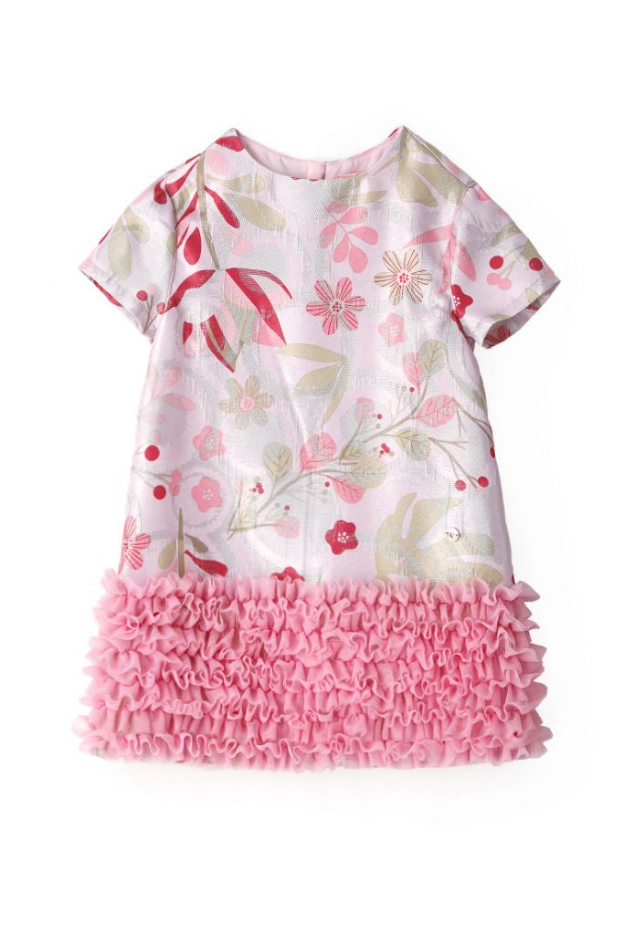 Special day girl damask effect dress