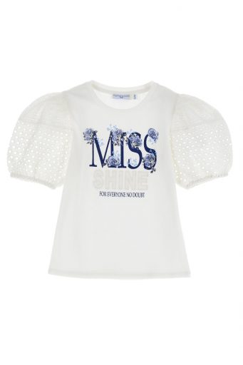 Miss lace girl t-shirt with applications 1
