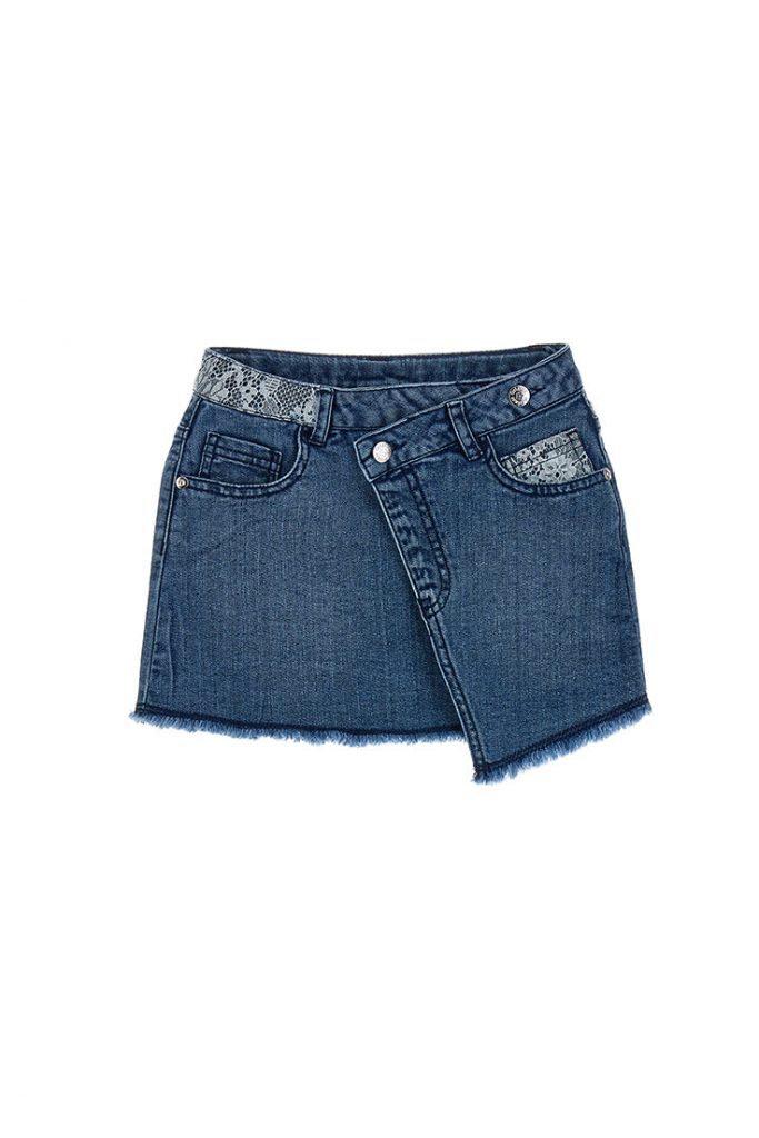 Miss lace girl denim mini skirt
