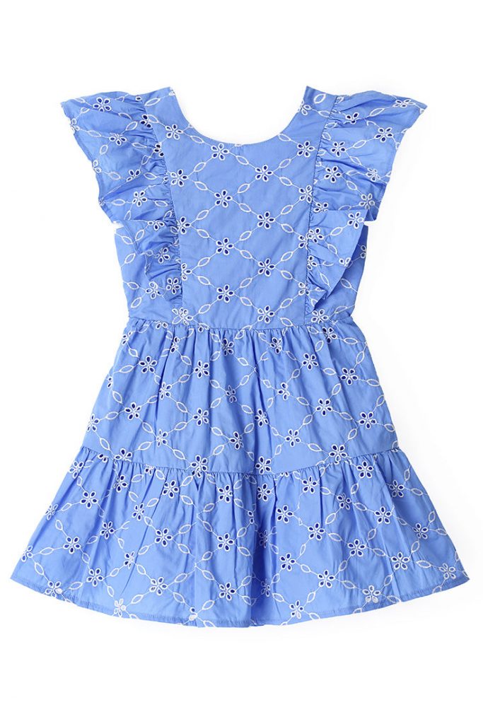 Miss Lace Girl Dress With Ruffled Sleeves