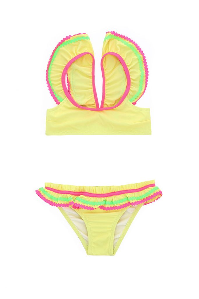 Beachwear girl beach set with volant