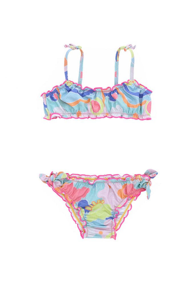 Beachwear girl ribbed beach set