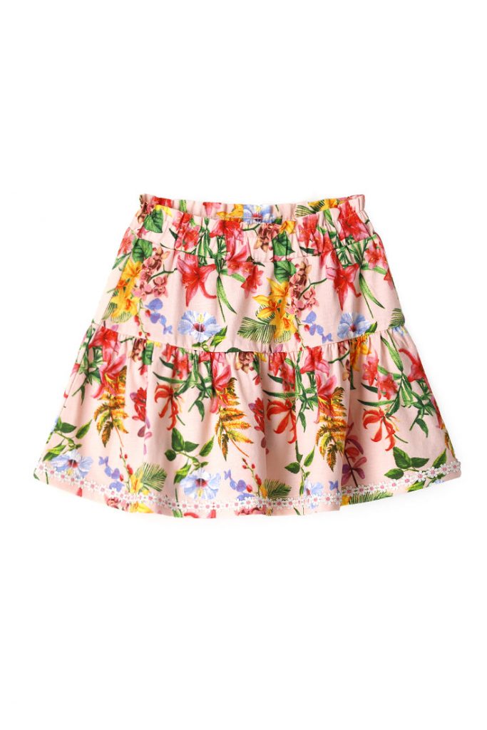 Ibiza’S Market Girl Skirt With Flowers