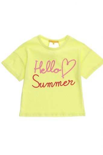 Tropical pastel girl drop opening t-shirt