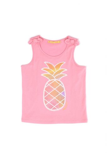 Tropical pastel girl short top with glitter