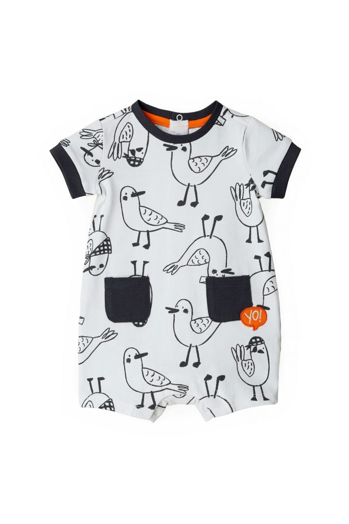 Blacky blaze new born boy romper with prints