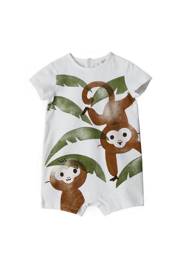 Sunny wild new born boy cotton romper 1