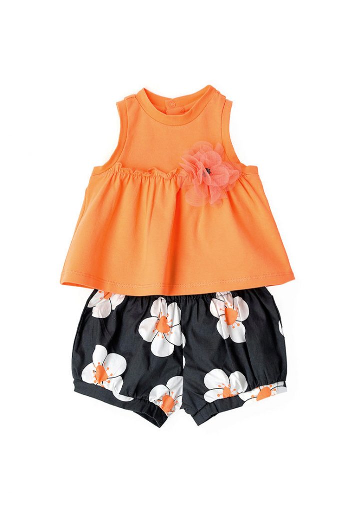 Blacky blaze new born girl tank top and shorts set