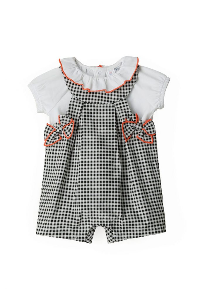 Blacky blaze new born girl t-shirt and overalls set 2