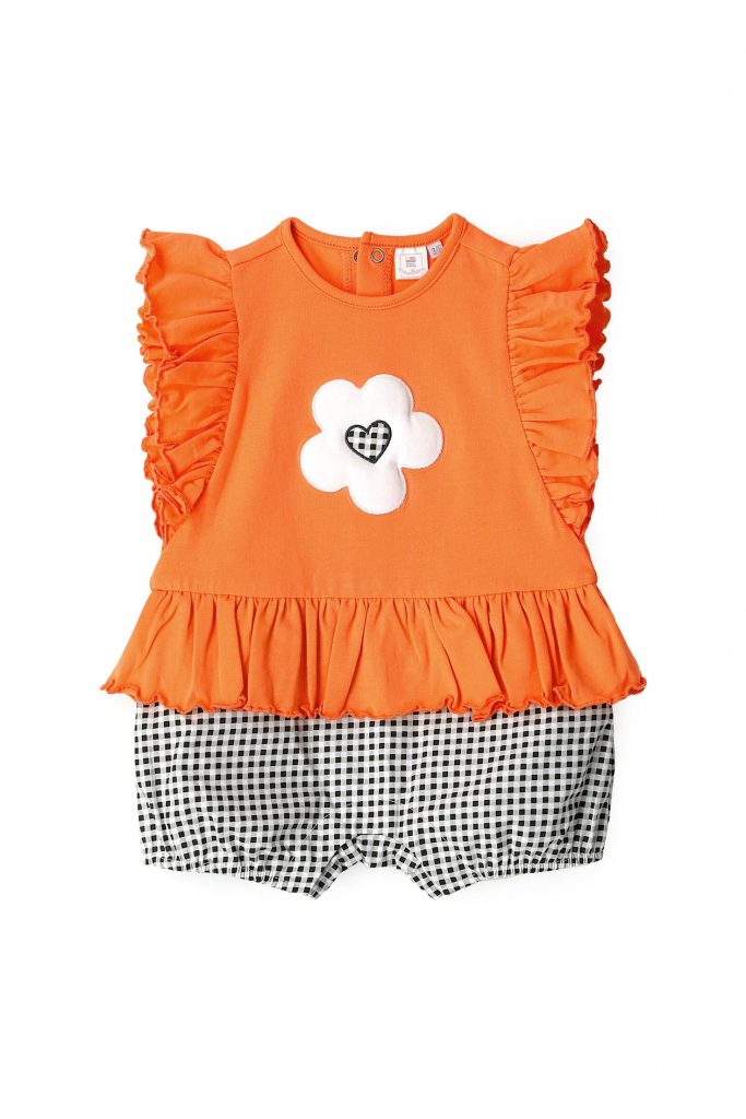 Blacky blaze new born girl romper with embroidery 2