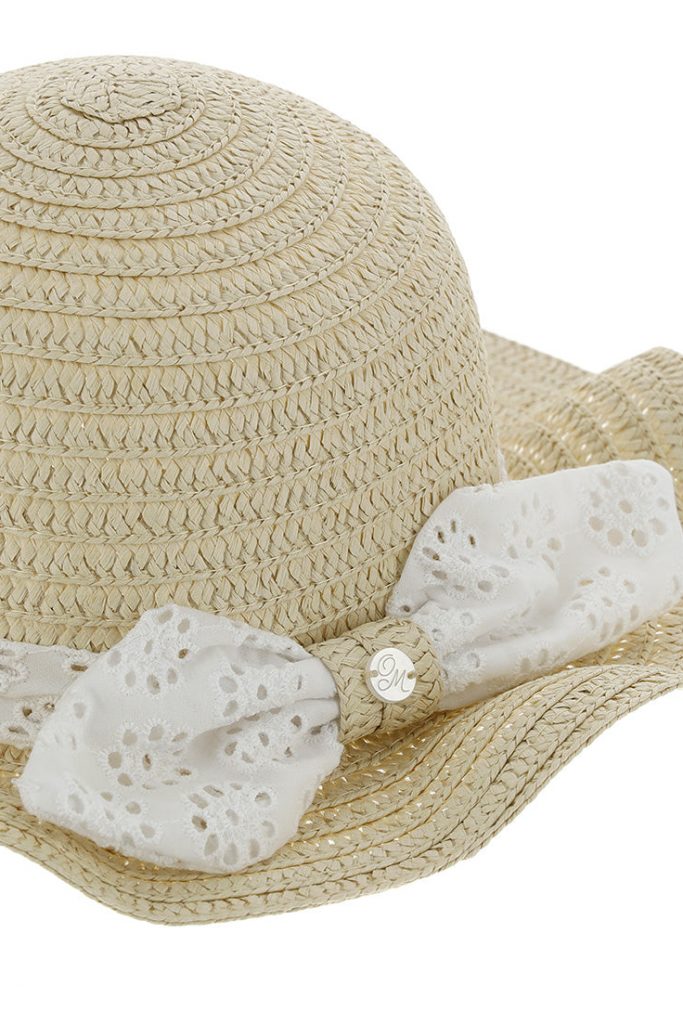 Basico spring baby girl straw hat