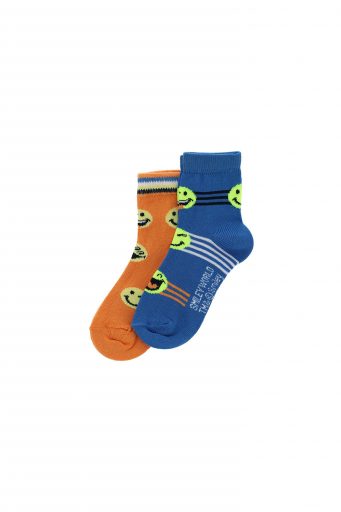 Basico spring baby boy smiley bi-pack socks 1
