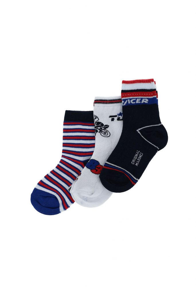 Basico spring baby boy short tri-pack socks 2