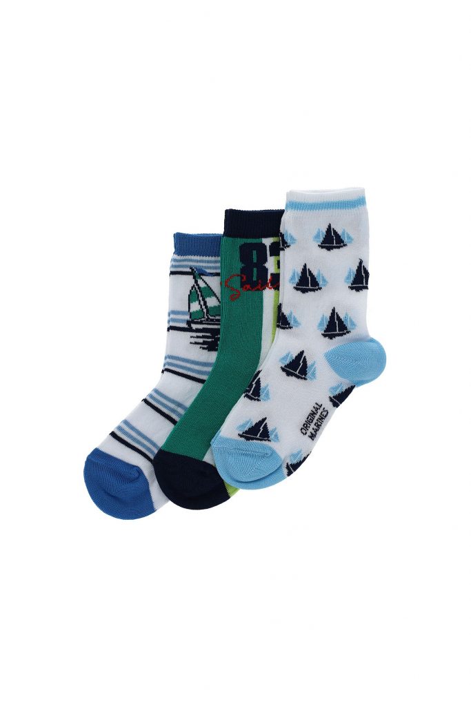 Basico Spring Boy Short Tri-Pack Socks 3