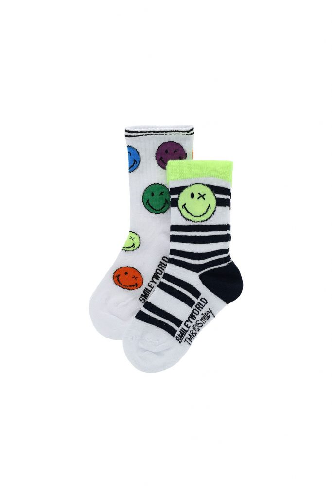Basico Spring Boy Smiley Bi-Pack Socks