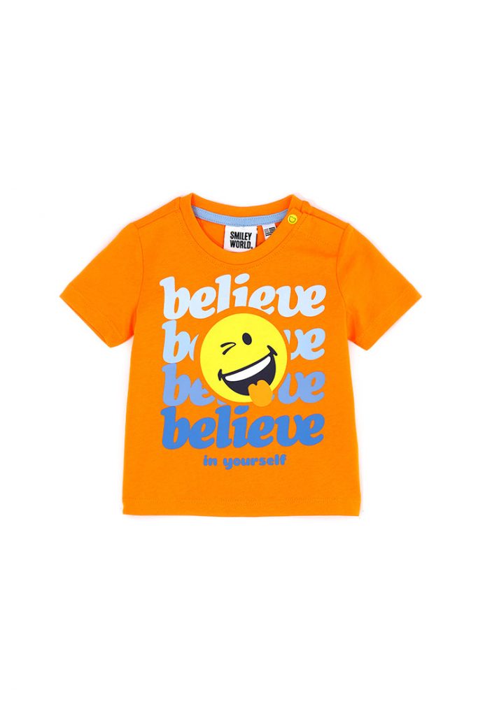 Indigo varsity baby boy smiley t-shirt