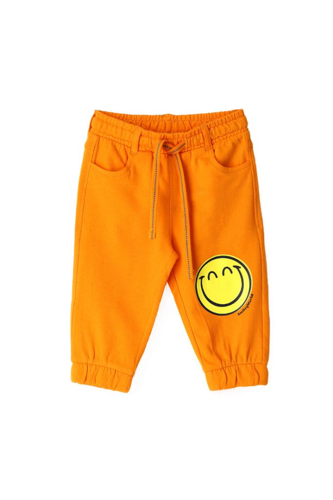 Indigo varsity baby boy smiley trousers