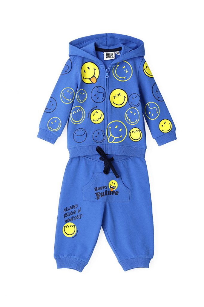 Indigo varsity baby boy smiley jumpsuit