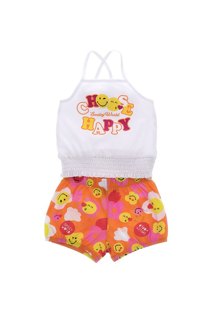 Jolla beach baby girl smiley set: cantotta and shorts