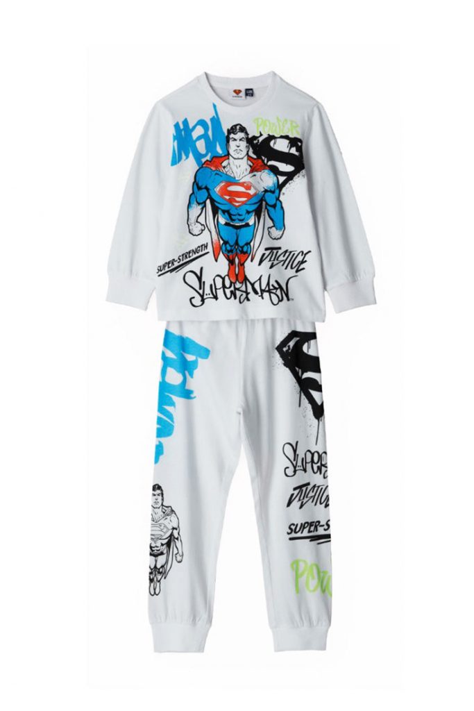 Good night boy warner superman long pajamas
