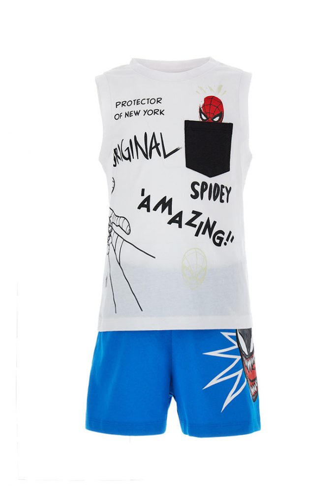 Good night boy marvel spiderman short pajamas 1