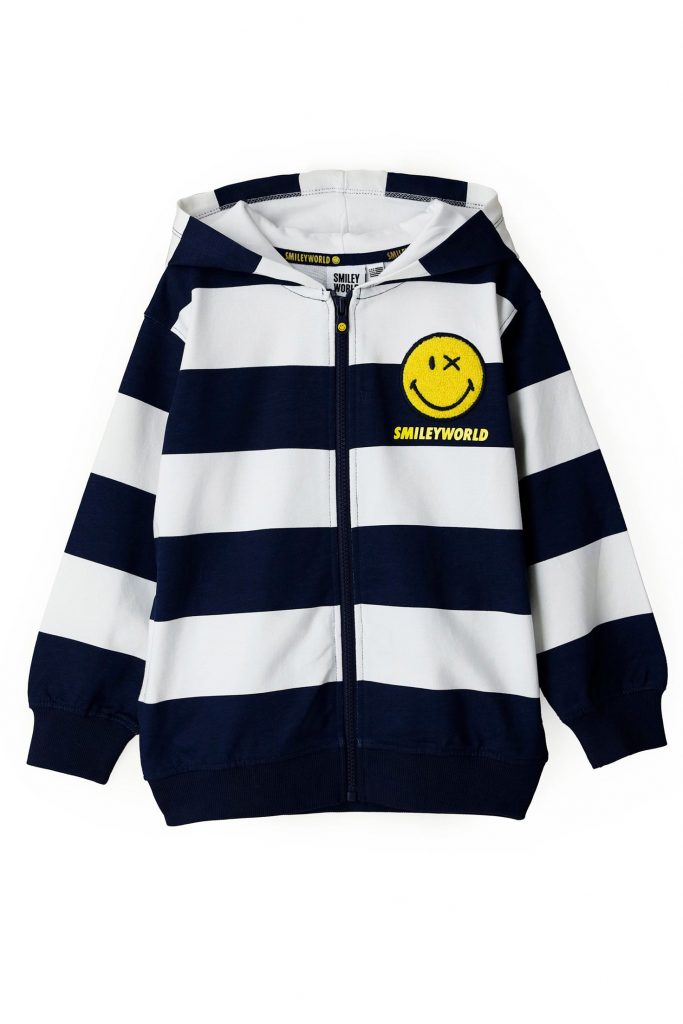 The Worker Boy Smiley Striped Sweatshirt
