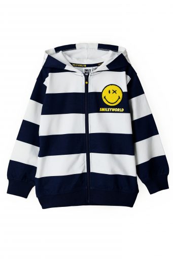 The Worker Boy Smiley Striped Sweatshirt