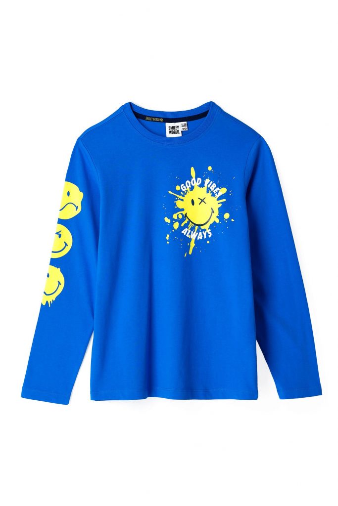 The Worker Boy Long Sleeve Smiley T-Shirt