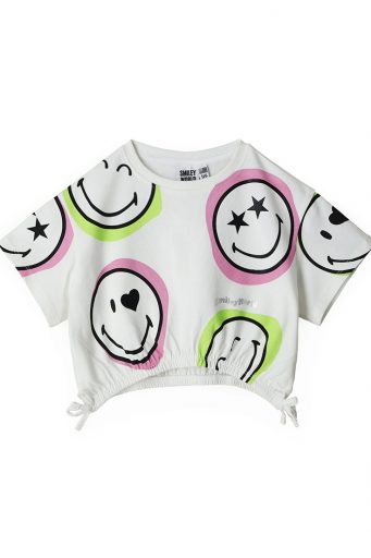 Active girl short smiley t-shirt