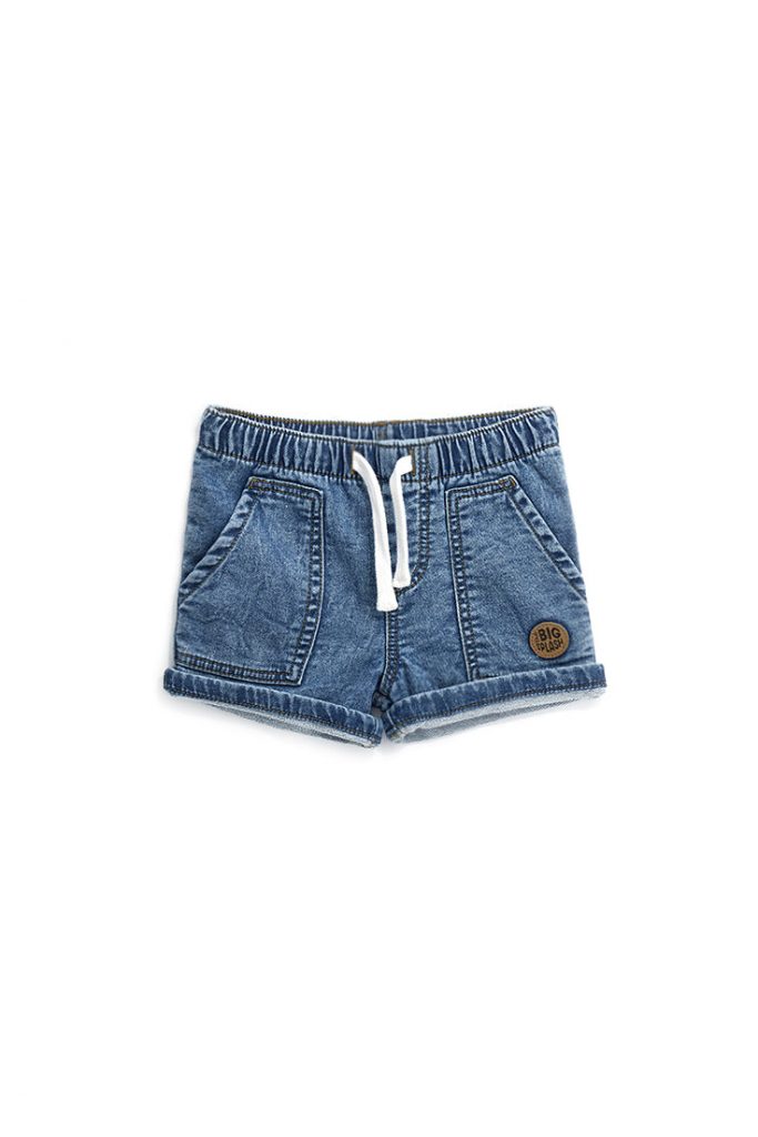 Shark shock baby boy denim sweatshirt bermuda