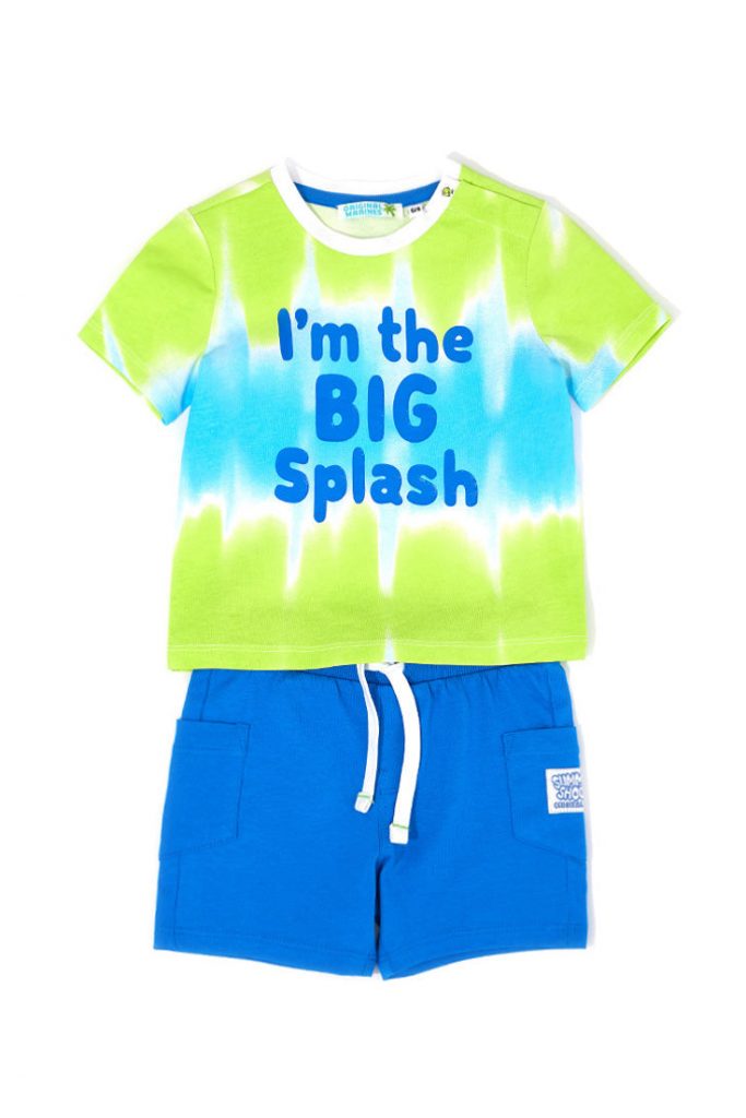 Shark shock baby boy t-shirt and short set 2
