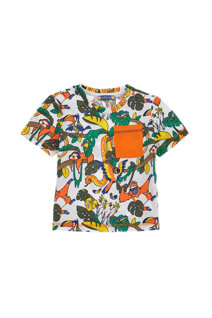 Crazy jungle  baby boy short sleeve t-shirt 44