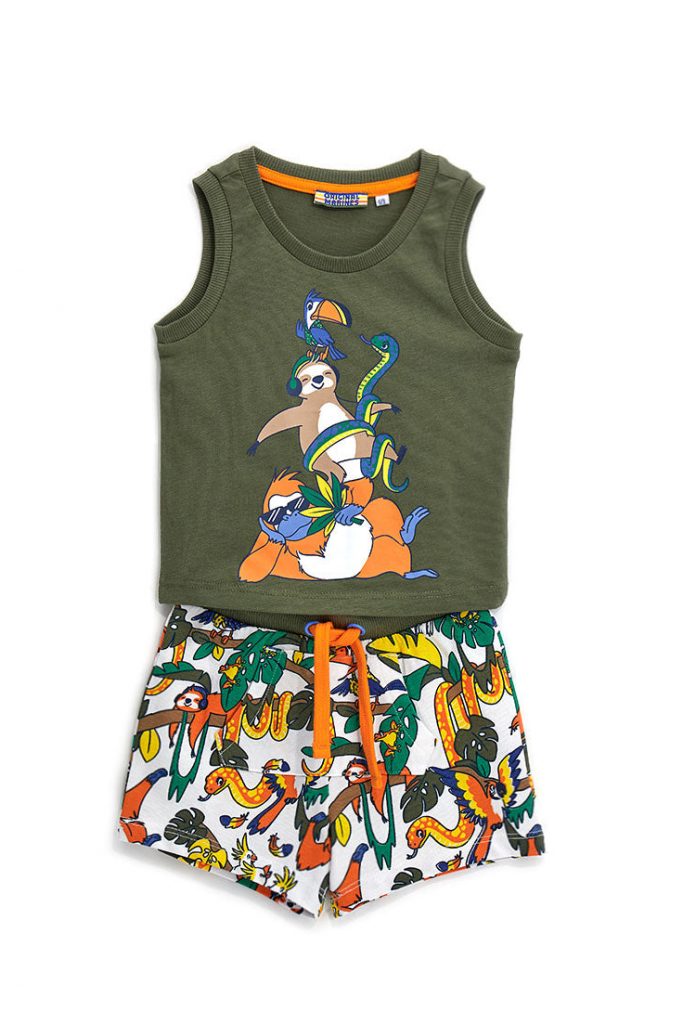 Crazy jungle  baby boy 2-piece set in cotton 1