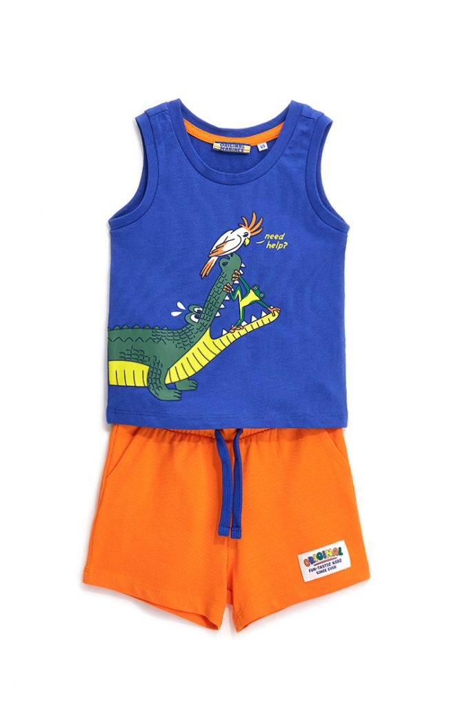 Crazy jungle  baby boy 2-piece set in cotton 2