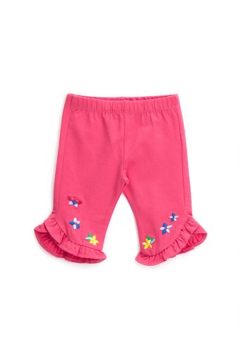 Colorfully baby girl leggings with ruffles