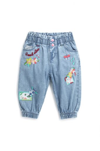 Colorfully baby girl denim jeans