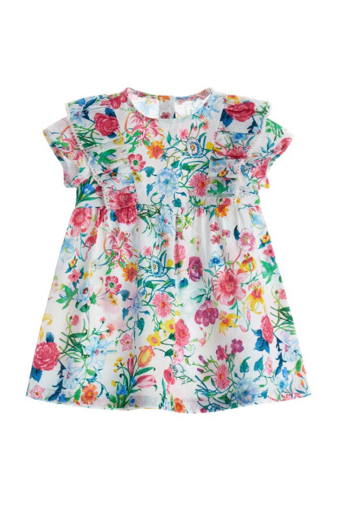 Colorfully baby girl dress with ruffles 2