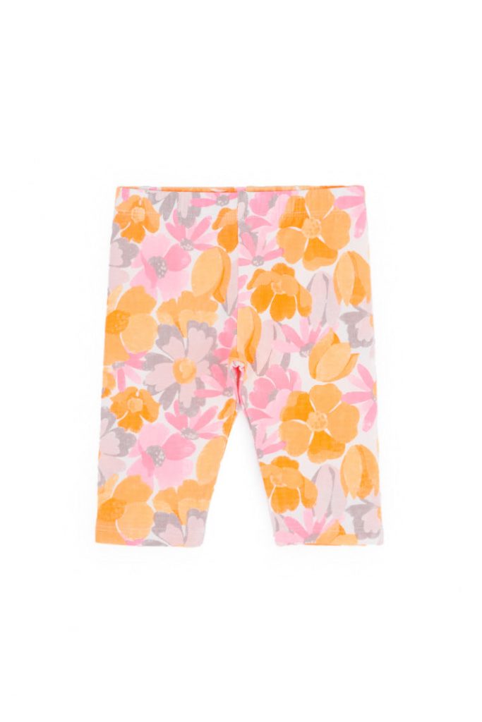 Peach sunrise baby girl cotton leggings 7