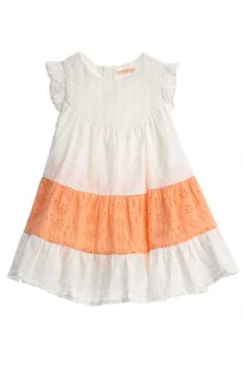 Peach Sunrise Baby girl Dress With Inserts