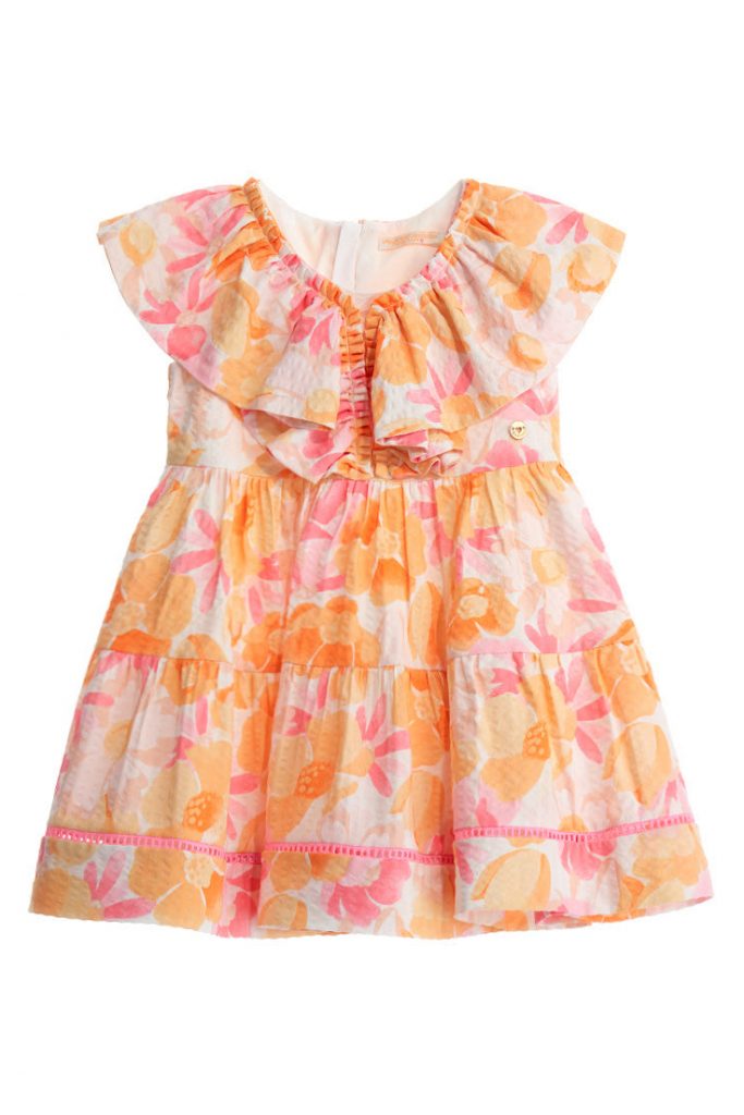 Peach Sunrise Baby girl Cotton Dress