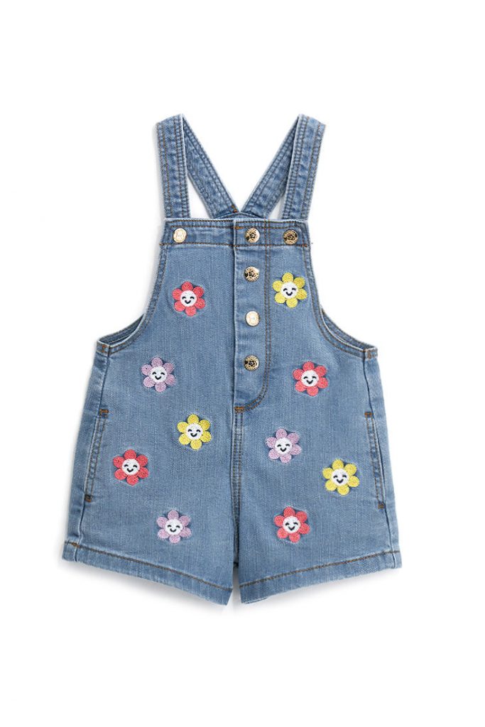 Daisy crazy baby girl overall shorts 2