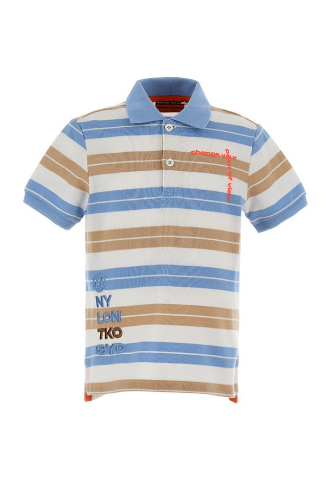 Desert shade boy piquet polo shirt 2