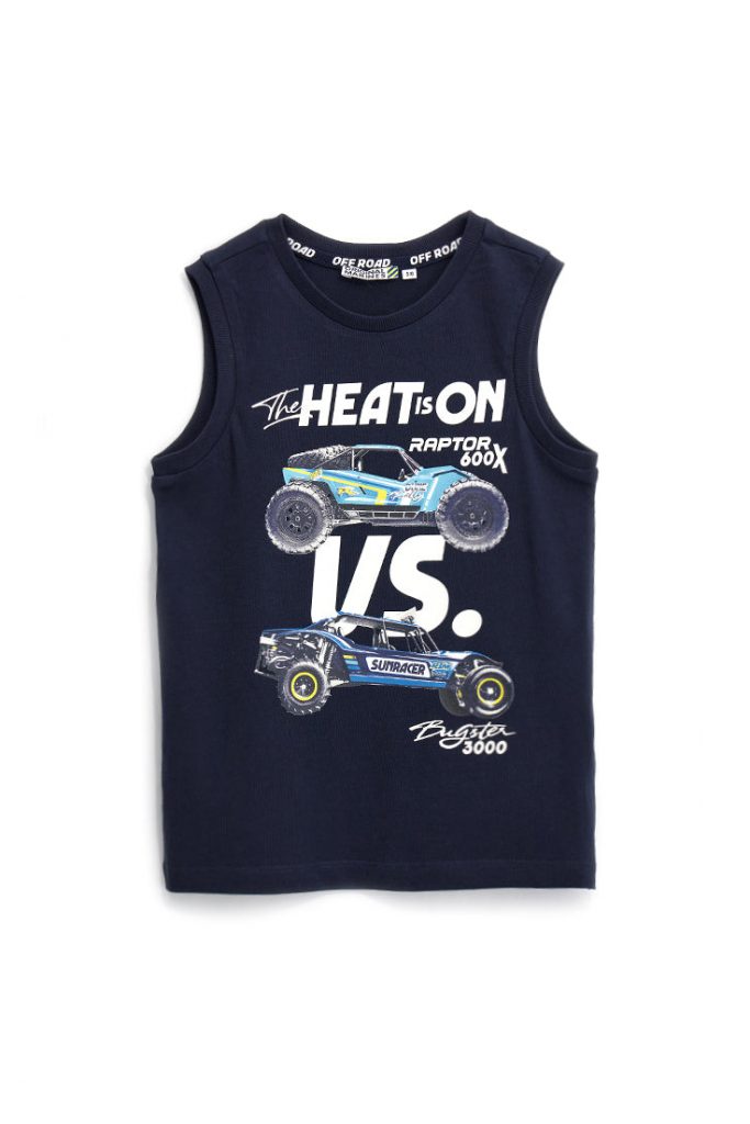 Off Road Boy Cotton Tank Top