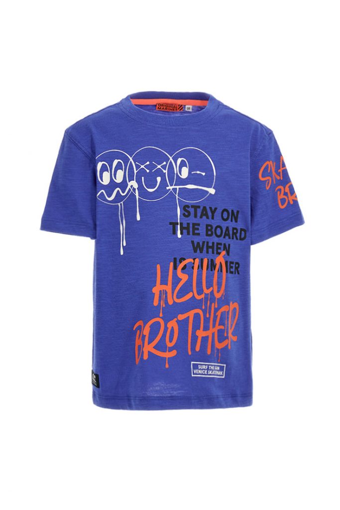 Stay on board boy flame cotton t-shirt 1