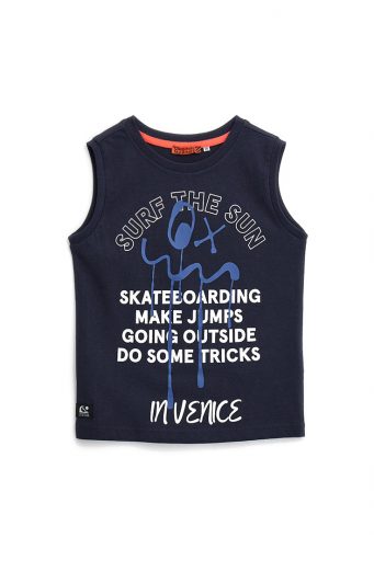 Stay on board boy flame cotton tank top