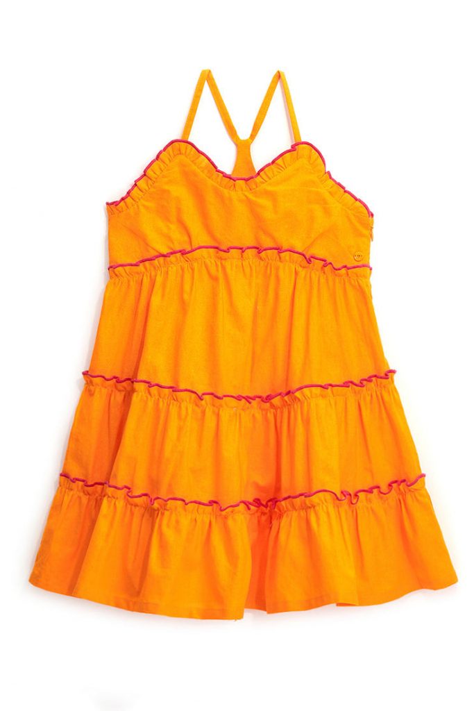 Boho Picnic Girl Linen Blend Dress